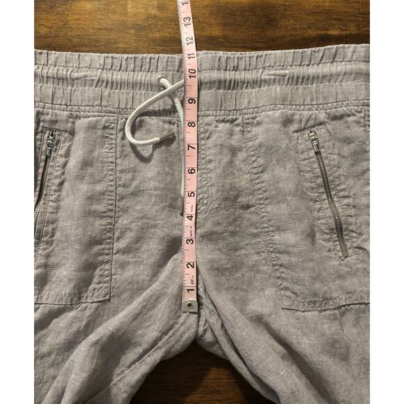 Athleta Women's 8 Cabo Linen Wide Leg Pant Pull On High Rise Relaxed Drawstring - Picture 10 of 13